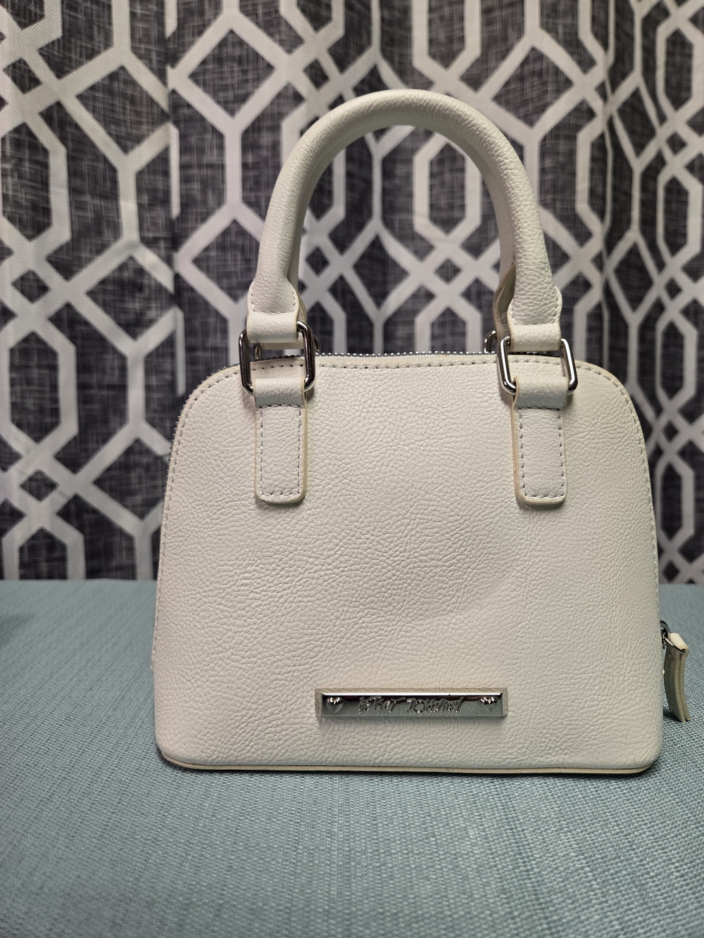 Betsey Johnson White Mini Dome Satchel